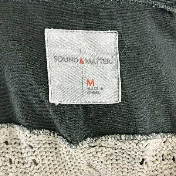 Sound & Matter Jacket Women M Green Beige Crochet - Picture 5 of 7